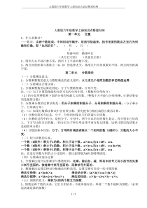 人教版六年级数学上册知识点总结整理归纳