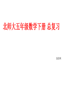 北师大五年级数学下册总复习