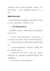 课题研究中期报告要点