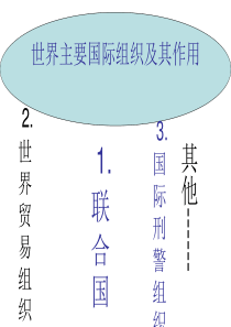 世界主要国际组织及其作用