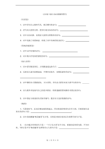 2018年部编七年级下册古诗词理解性默写