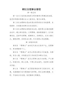 村红白理事会章程