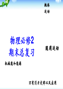 高中物理必修二期末期末复习课件ppt