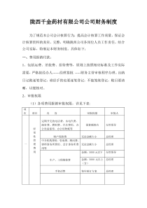 陇西公司财务管理制度1