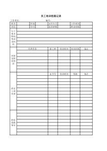 员工培训档案记录表