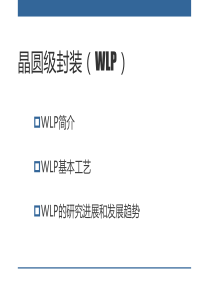 晶圆级封装