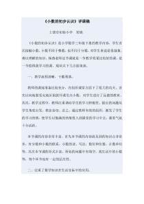 《小数的初步认识》评课稿