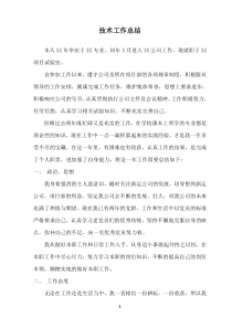 工程单位技术总结