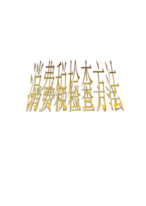 消费税检查方法