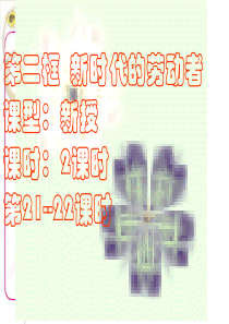 政治：2.5.2《新时代的劳动者》课件(新人教版必修1)