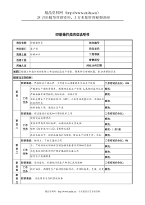 河北纪元光电公司生产部印刷操作员岗位说明书