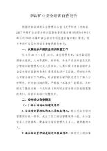 安全培训自查报告