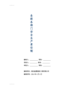 (整理)各级各部门安全生产责任制