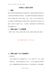 矿物加工工程实习报告书