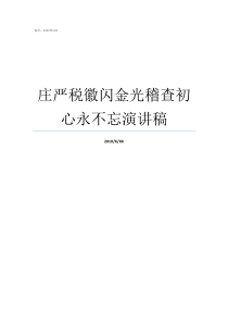 庄严税徽闪金光稽查初心永不忘演讲稿金光印