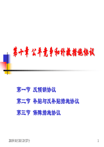 10第十章公平竞争和补救措施协议