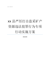 xx县严厉打击盗采矿产资源违法犯罪行为专项行动实施方案