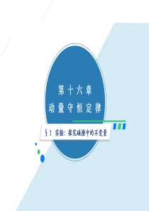 16.1实验：探究碰撞中的不变量(有课本例题)