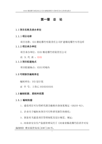 xx县XX公司扩建烟花爆竹仓库可行性研究报告