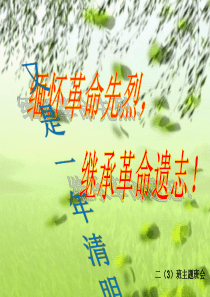二(3)班继承革命遗志_缅怀革命先烈主题班会ppt课件