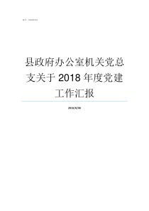 县政府办公室机关党总支关于2018年度党建工作汇报县政府办公室是什么机关
