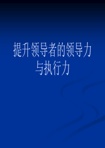 提升领导者的领导力与执行力