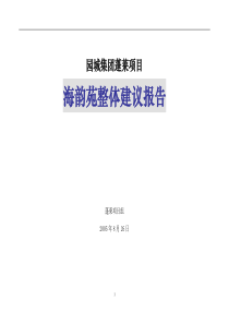 海韵天成开发及规划建议书详细完整版