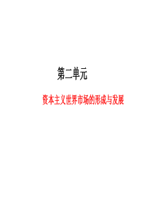 高中历史 资本主义世界市场的形成与发展