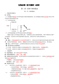 生物必修3复习提纲(必修)