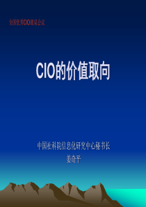 CIO的价值取向