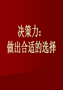 XXXX0411 决策力