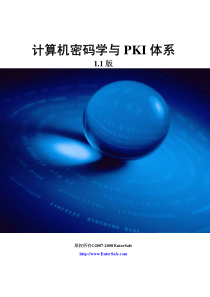 计算机密码学与PKI体系