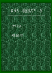 2011高考物理金牌复习专题04电磁感应与电路01