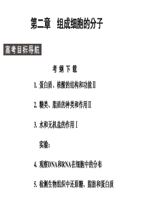 2011高考生物一轮复习课件：必修1 第2章  组成细胞的分子 第1、5节 细胞中的元素和化合物 细