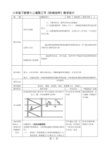 12.3机械效率备课设计