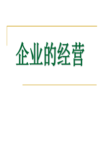 企业的经营(最新修改)