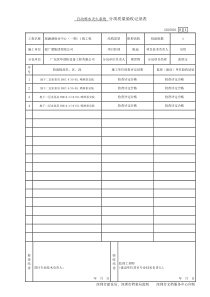 消防工程分项质量验收记录表