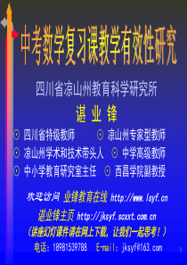 中考数学复习课教学有效性研究