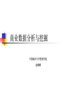 商业数据分析与挖掘