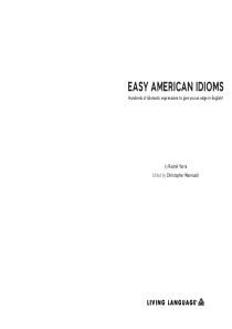 轻松美国谚语.EASY.AMERICAN.IDIOMS