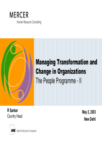 美世《Managing Transformation and Change in Organizat