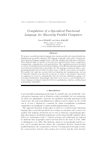 Under consideration for publication in J. Function