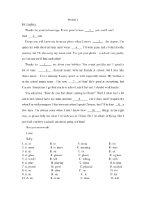 2014春外研版八年级英语下册Module1----Module-5-课文完型填空专项练习