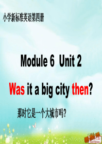 外研版四年级英语上册模块6Uint2 Was it a big city then