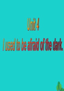 九年级英语全册 Unit 4 I used to be afraid of the dark(第5课