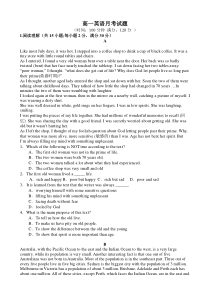 高一英语月考试题4