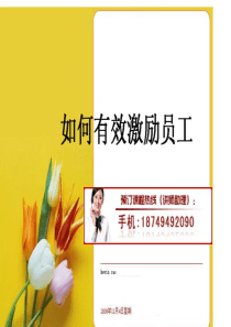 55如何有效的激励员工培训