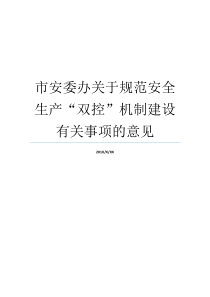 安全制造相关事项委办体系建议双控