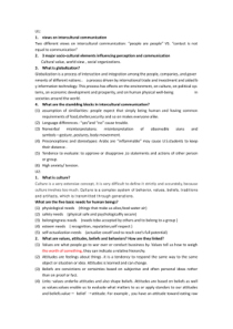 英语专业跨文化交际期末知识点整理summary