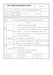 房地产集团总经理助理岗位说明书doc